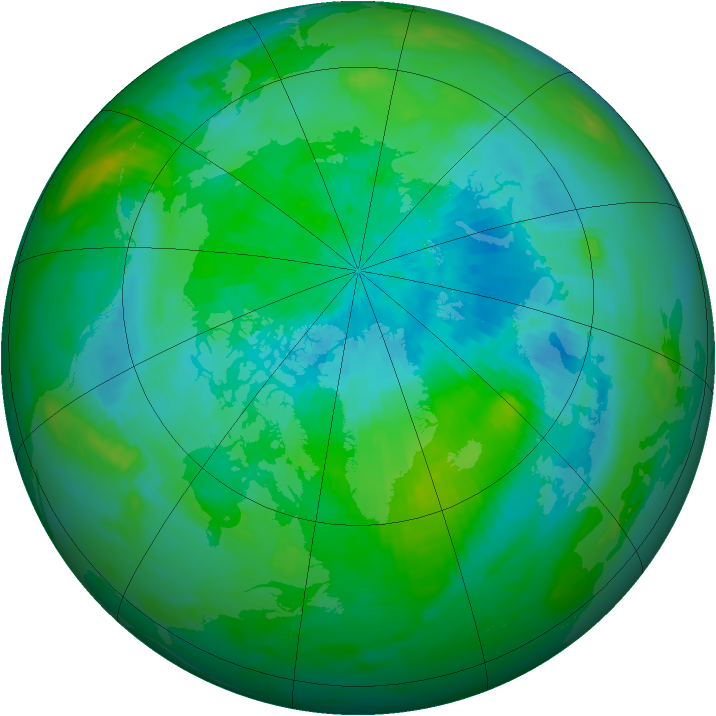 Arctic ozone map for 06 September 1989